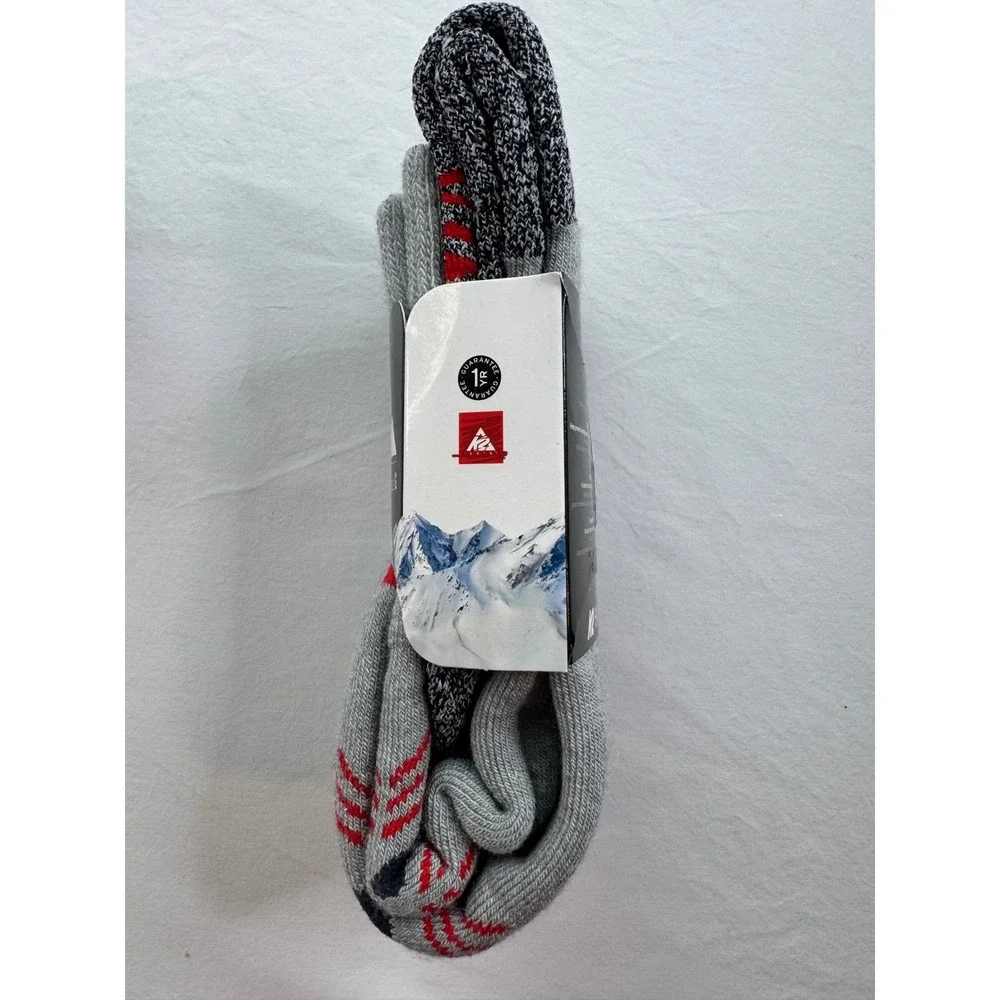 K2 Coors Light Ski Socks Gray Red Large Performance Snowboard Technical 14172